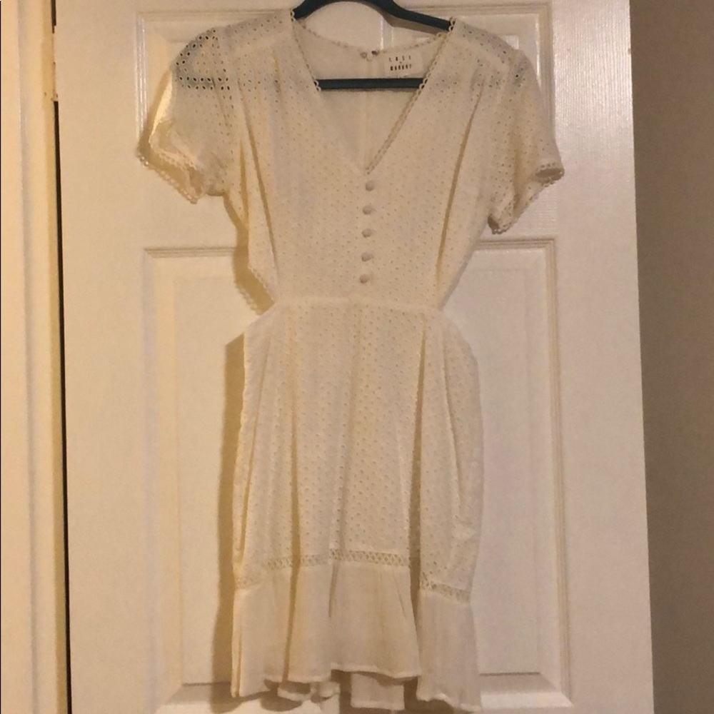 White cut out dress.